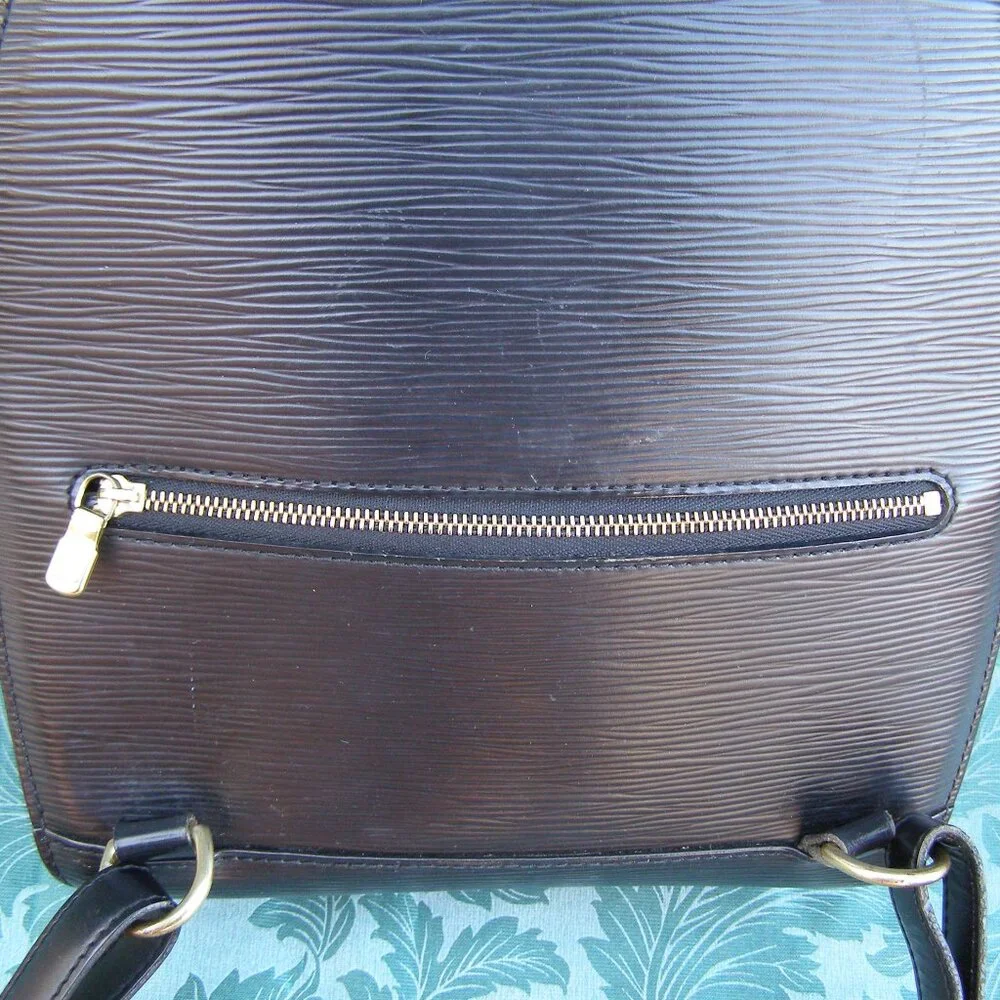 Authentic LOUIS VUITTON Black Epi Leather Mabillon Backpack Bag